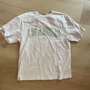 Los Angeles oversized beige T-shirt